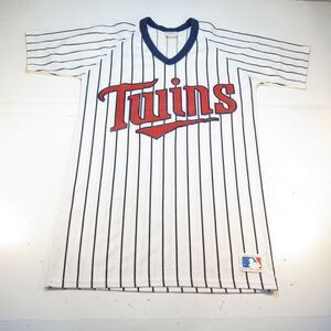 MINNESOTA TWINS THROWBACK VINTAGE SAND KNIT MLB BASEBALL JERSEY Mens M